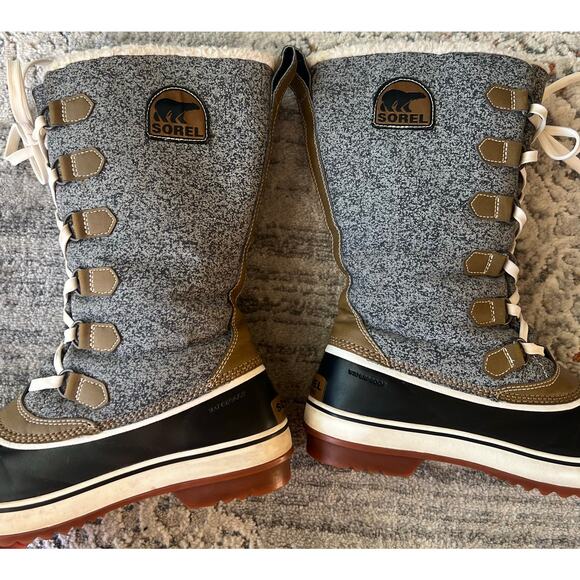 Sorel Tivoli High Waterproof Winter Lace Up Faux Fur Boots Size 10 - Picture 6 of 13